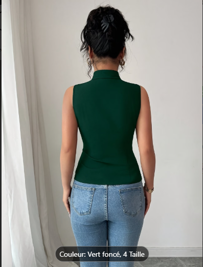 Chemise femmes décontractée sans manche